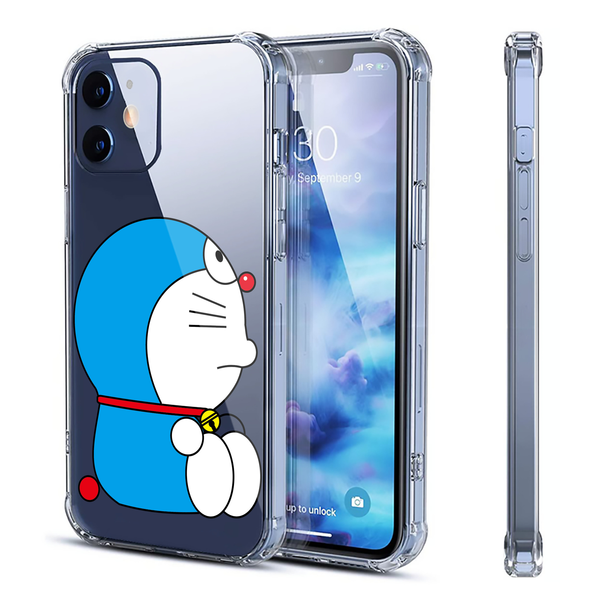 （画像用） ドラえもん Doraemon 【iPhone 12シリーズ対応】透明スマホケース（クリアソフトケース）
